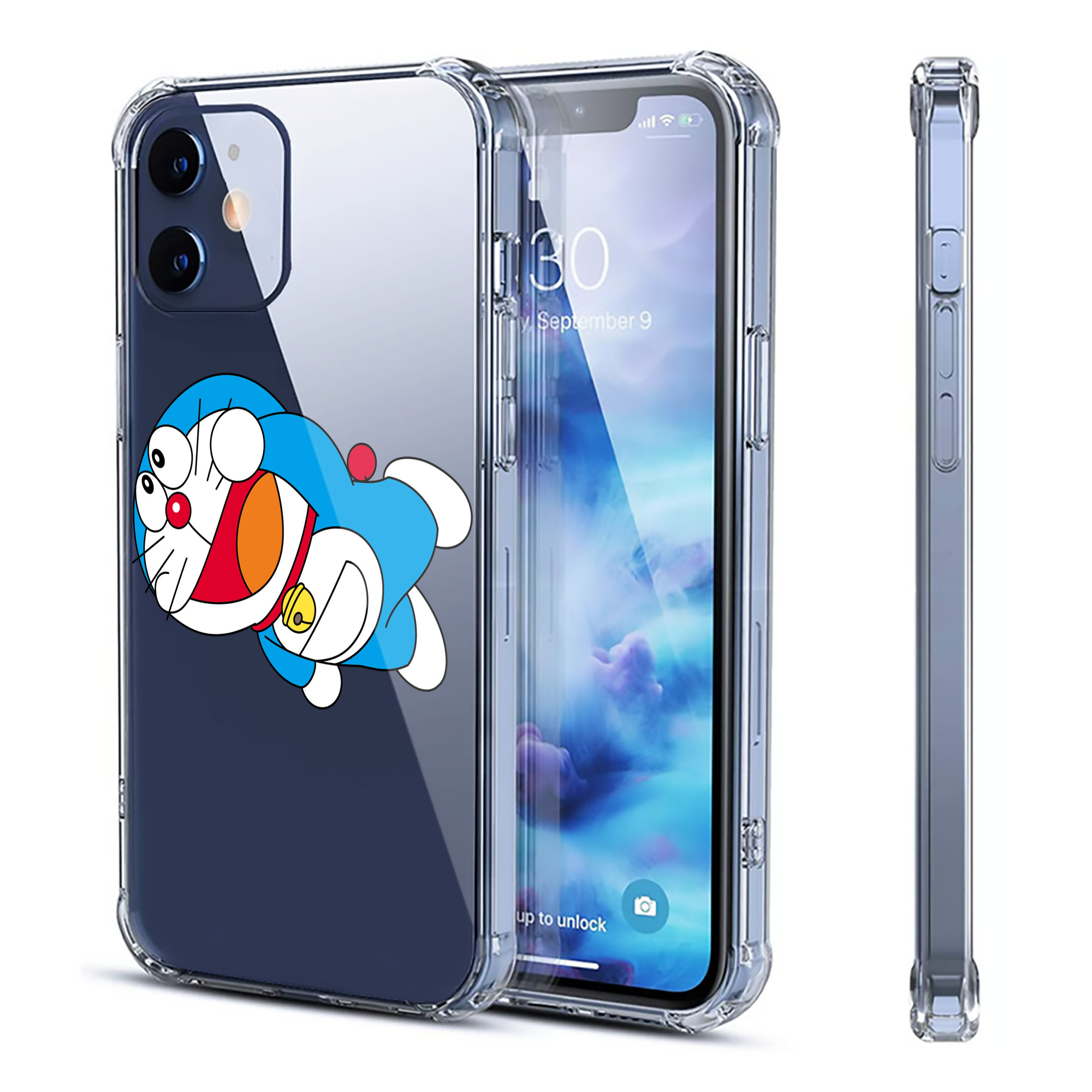（画像用） ドラえもん Doraemon 【iPhone 12シリーズ対応】透明スマホケース（クリアソフトケース）